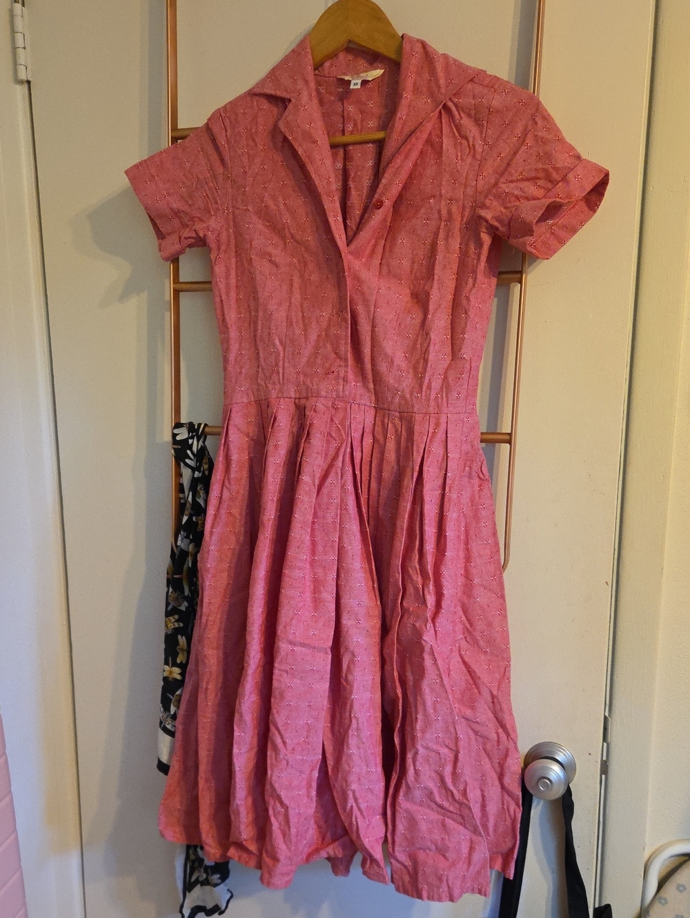 Myrtlewood Of California Red Vintage-inspired Shirtdress